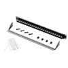 FGB 10Gbps Patch Panel 24 Port, Cat6 Keystone Patch Panel, 19" Rackmount or Wall Mount Patch Panel 1U with Back Bar, Network Patch Panel for Gigabit Network Switch