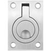 FUNSUEI 4 PCS Flush Mount Lifting Ring Pull Handle, Square Flush Pull Ring Handles, Stainless Steel Flush Pull Latch Handle