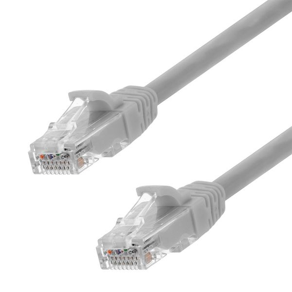 NavePoint Ethernet Patch Cable CAT6A, UTP, 24AWG, 2 Ft, 10 Pack, Gray