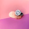 Quiges Interchangeable Mini Coin 12mm Transparent Round Cubic Zirconia