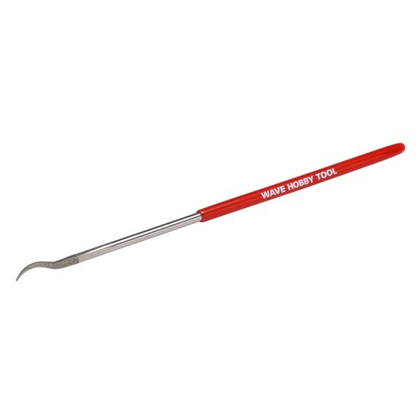 Wave Hobby Tool Series HT-685 Special Shape Diamond File Square/Tip Bend/Small Plastic Model Tool Grip: Red