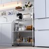 4 Tier Wire Chrome Shelf Kitchen Laundry Organizer Adjustable Shelves 14*30*48"