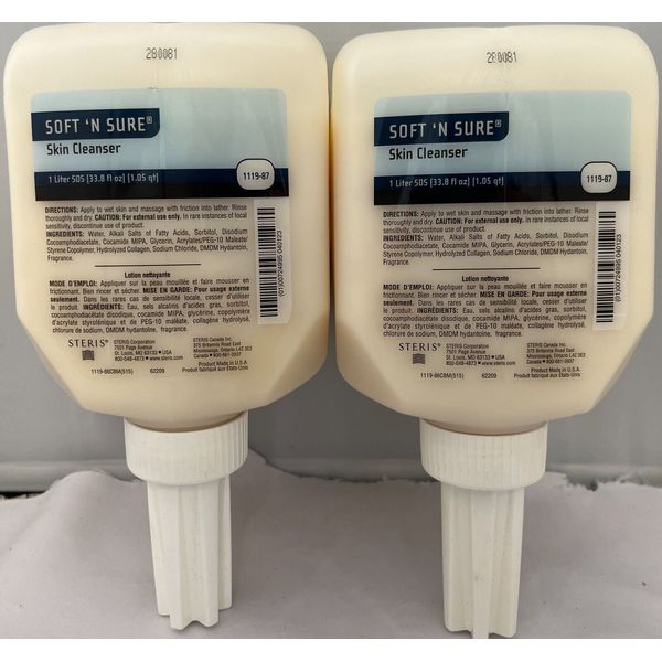 (2 PACK) Soft N' Sure Skin Cleanser, 33.8 oz.