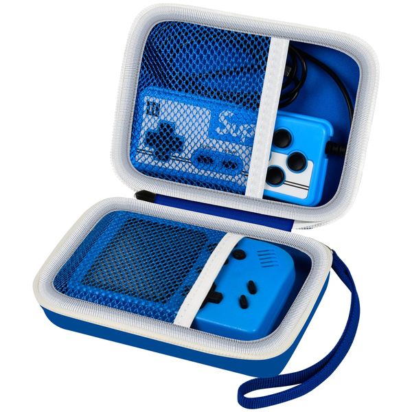 ALKOO Universal Hard Case for Anbernic RG35XX/RG353V/R36S - Handheld Game Consoles - Fits Retro Mini Players with Charging Cable, Earpods, Batteries and Accessories - Blue