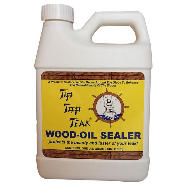 Tip Top Teak Wood-Oil Sealer, Teak Sealer, Wood Sealer, Boat Cleaner, Essential Boat Accessories, 1 quart