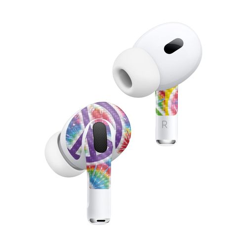 MightySkins Carbon Fiber (2 Pack) Skins Compatible with Apple AirPods Pro 2 - Peaceful Explosion | Protective, Durable Textured Carbon Fiber Finish | Easy to Apply and Change Styles | Made in The USA