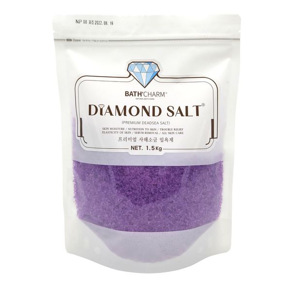 Bath Charm Diamond Salt 1.5kg Lavender (Coarse Particles) Bath Salt Aroma Bath Salt Half-Body Bath Foot Bath