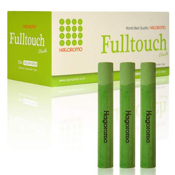 HAGOROMO Fulltouch Color Chalk 1 Box [72 Pcs/Yellow Green]