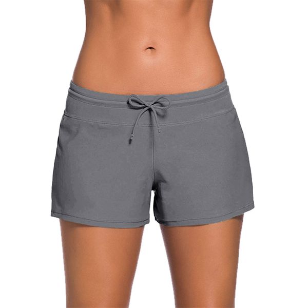 Kfnire Badeshorts Damen Schwimmhose Boardshorts, Basisch Badehose Damen Sommer UV Schutz Kurze Hose Schnell Trocknend Badeshorts für Damen Bikini Hose