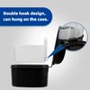 1 Pcs Denture Cleaning Box with Drainage Baskets, Durable Denture Bath, Black