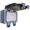 Waterproof Outdoor Double Switched Power Socket IP66 2 Gang Electrical Plug Socket with Lockable Lid
