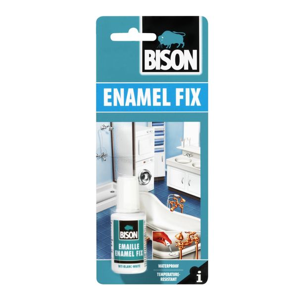 Bison 1 x 6305648 Enamel Fix Repair White 20ml