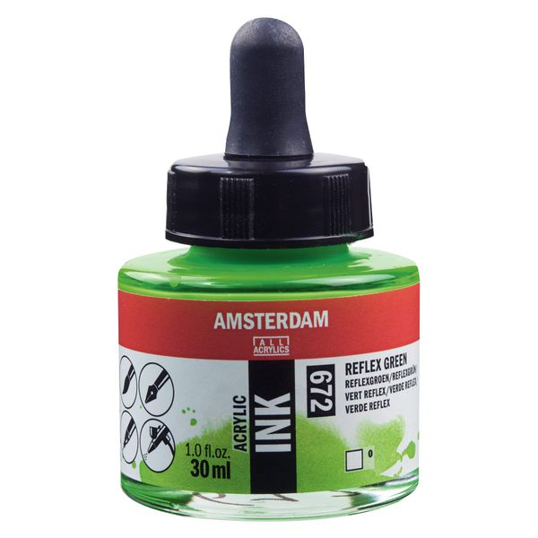 Amsterdam ACRYLC Ink REFLX GRN, Reflex Green, One Size