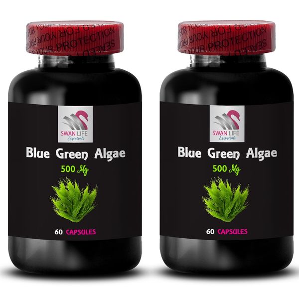 Algae Complex Tablets - BLUE GREEN ALGAE - Algae Power Capsules 2 Bottle 120 Cap