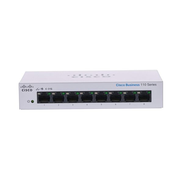 Cisco Business CBS110-8T-D Unmanaged Switch | 8 Port GE | Desktop | Ext PS | Limited Lifetime Protection (CBS110-8T-D-NA)