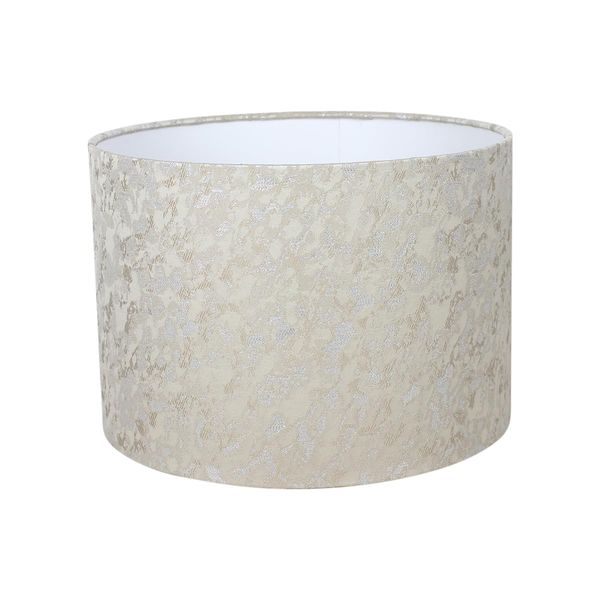 Cassia Champagne Cream with Beige & Silver Pattern Lampshade (20cm Diameter Ceiling Pendant)