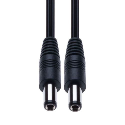 DC Power Extension Cable with 2.1mm / 5.5mm Male to Male Jack 1m / 3.3ft CCTV Plug Connector Cord Adapter Compatible with CCTV Security Camera IP Camera DVR Standalone LED Strip Monitors (Black)