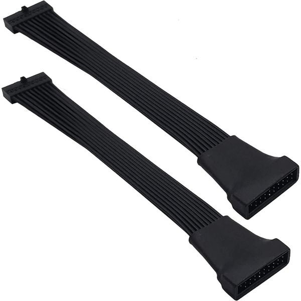 Bopfimer Small USB 3.0 19/20 Pin Internal Header Cable for Motherboard 4.7 Inches ()