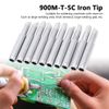 10PCS 900M-T-5C Soldering Solder Iron Tips Replacement Tips Soldering Accessory,Brass