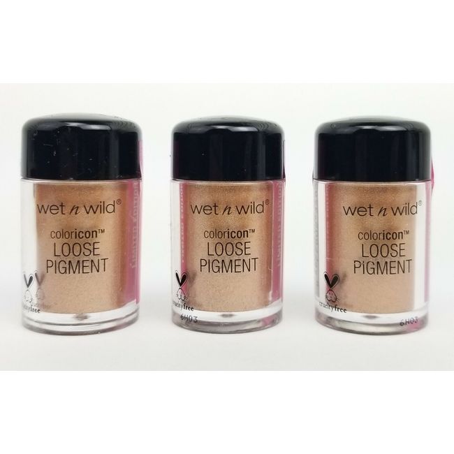 Lot of 3 Wet N Wild Color Icon Loose Pigments #34836 Ride On My Copper