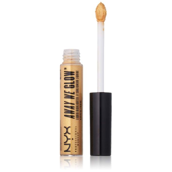 NYX Professional Makeup Away We Glow Liquid Highlighter, Golden Hour, 0.22 Fluid Ounce