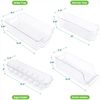 Greenco Refrigerator Organizer Bins, Fridge Organizer, Organizers and Storage Clear Bins with Durable Handles, Kitchen Organization, Shatterproof - Set of 6