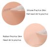Blank Tattoo Skin Practice - Rayyl 5Pieces Tattoo Practice Skin Soft Silicone Double Sides 7.4x5.6" Thin Tattoo Eyebrow Practice Skin for Tattoo Beginner & Experienced Tattoo Artist
