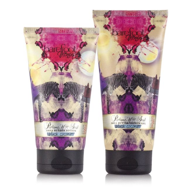 Barefoot Venus Black Coconut Shower Gel & Body Lotion Set