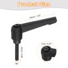 sourcing map 3Pcs M5 x 25mm Adjustable Knobs Handle Male Thread Push Button Ratchet Quick Release Locking Rotating Bolt for Lathe Machinery, Black