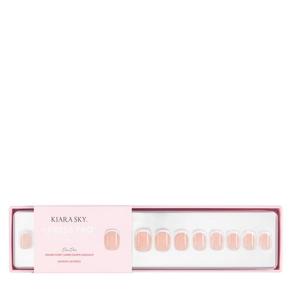 KIARA SKY 100% Acrylic Press On Nails - Salon Quality Instant Manicure, Long-Lasting, Easy Application - 30 piece Kit - Square Short-Oui Oui