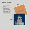 Ski Idaho, Snowflake and Skier (Absorbent Ceramic Coaster, Single, Cork Back, Kitchen Table Decor)