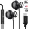 Delton 15EC Stereo Wired Earbuds, USB Type-C - Black