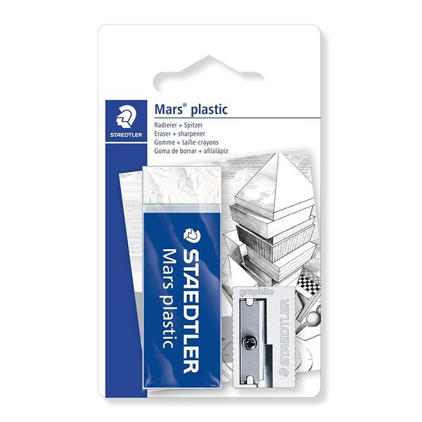 Staedtler Mars Plastic 526 S3BK2D Sharpener and Eraser Set