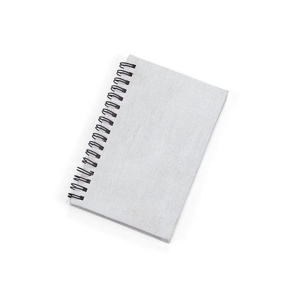 Do It Yourself White Canvas Spiral Notebooks, DIY Craft Kits, 12 Pieces