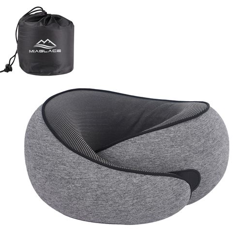 MIAGLACE MAX Travel Pillow - High-tech Smart Memory Foam, Breathable Cover Fabric, 360° Ergonomic Support, Easy to Carry in Travel Bag, Ideal Choice for Airplane and Car Travel