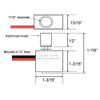 PWM dimmer On/Off switch for 12vDC LED, IP65, 1/4-inch panel mount assembled USA