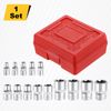 sourcing map E-Torx Socket Set 1/4" 3/8" 1/2" Drive E4 -E24 External Torx Deep Socket CR-V 6 Point Spline Socket External Torque Star Female Bit Socket Kit for Auto Repairs Home Maintenance