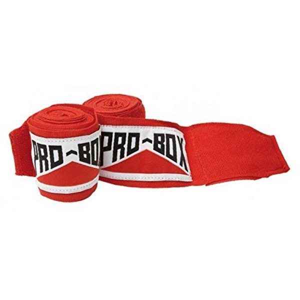 Pro Box Junior Hand Wraps AIBA Stretch Light Red Sparring Training