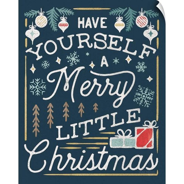 CANVAS ON DEMAND Christmas Adventures IV Dark Wall Decal, Artwork