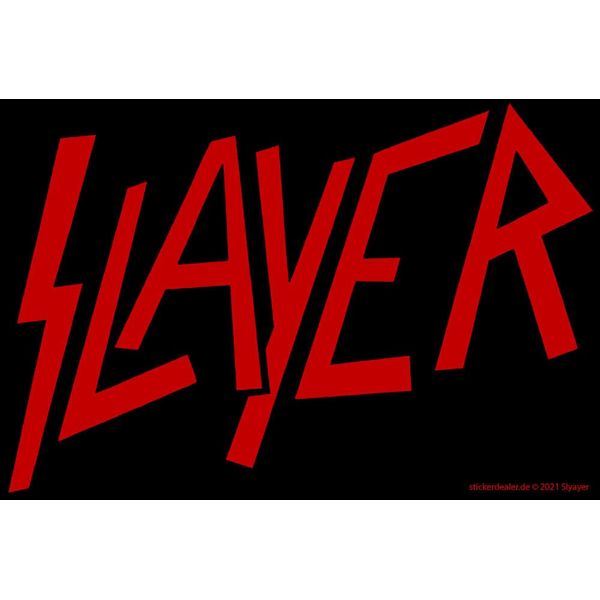 Slayer Logo Aufkleber Sticker Bands Trash-Metal ca.12x8 cm