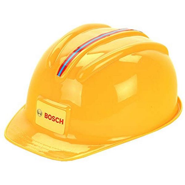 Theo Klein 8127 Bosch Safety Helmet I Toy Helmet in the Style of a Worker's Hard Hat I Adjustable Size I Dimensions: 25.8 cm x 19.5 cm x 11 cm I Toy for Children Aged 3 Years and up