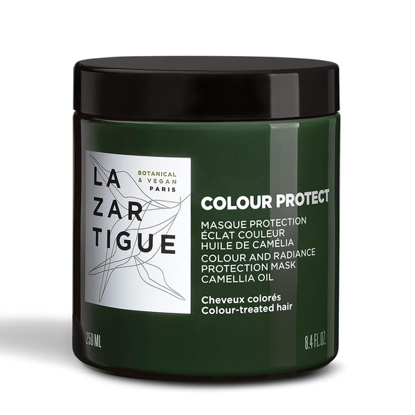 Lazartigue Colour Colour & Radiance Protection Mask, Enriched with Camellia Oil, Nourishes Hair Fibre, Enhances & Leaves Hair Silky, Vegan, 250ml