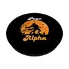 Alpha Papa Wolf Match Tribe Wolves Camping Pack Fathers Day PopSockets Swappable PopGrip