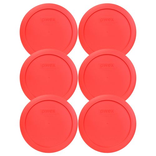Pyrex 7201-PC Round 4 Cup Storage Lid for Glass Bowls (6, Red)