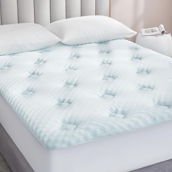 Hansleep Full Size Mattress Topper Viscose Derived from Bamboo, Memory Foam P...