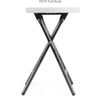 2-Pack Foldable Stool 18.1 inch Metal&Plastic Folding Stools 300lbs Capacity