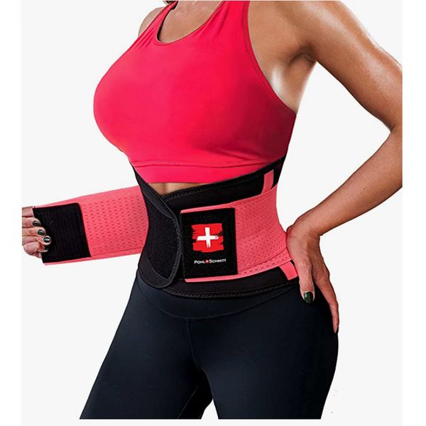 Pohl Schmitt FitCurve Pink M Waist Trainer Trimmer Lumbar Back Belt Belly Band