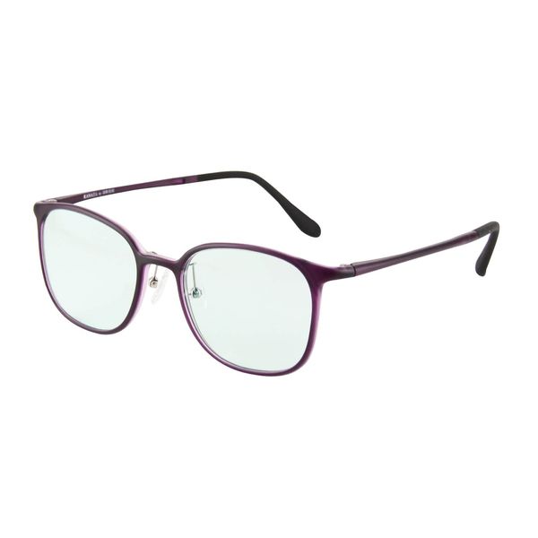 Wakasa Lifestyle Sunshine Glasses, Square Type, Non-Prescription Lenses, UV Rays, UV Protection, UV Driving, Sunglasses, purple