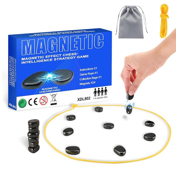 Magnetic Chess Game, Magnetic Chess Game with Stones,Magnetic Chess Game, Fun Table Top Magnet Game, Magnet Board Game, Family Party Games,Magnet Board Game, Family Party Games