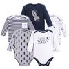 Yoga Sprout Cotton Bodysuit, 5 Pack, Moon, 6-9 Months